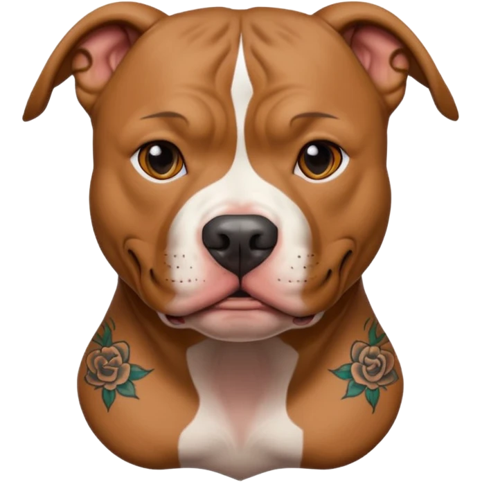 pitbull with tattoo emoji