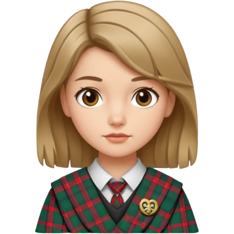 female with scottish attaire and dark blonde hair emoji