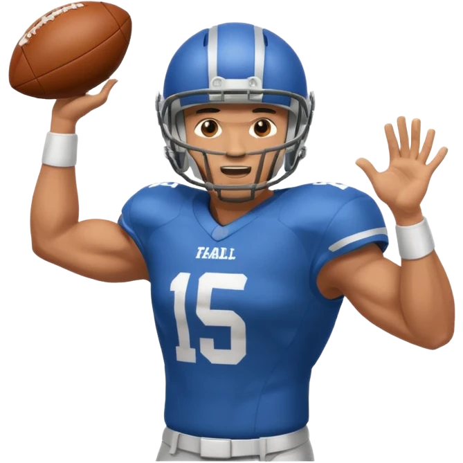 A football player throwing a football emoji