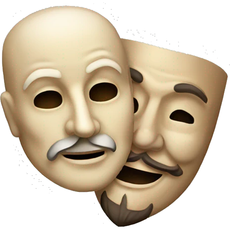 William Shakespeare and theater mask  emoji