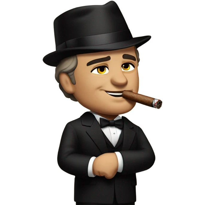 Marlon Brando as the godfather says “happy birthday, Uncle Brucie!” — please include the words in the image emoji