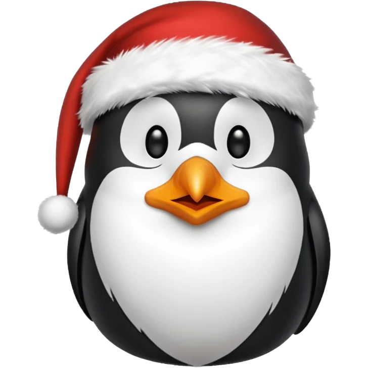 santa penguin with white beard emoji