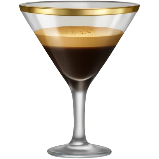 gold rimmed espresso martini glass  emoji