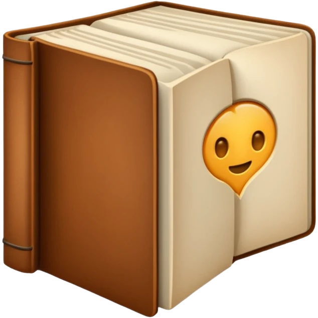 open thick book with leather cover emoji