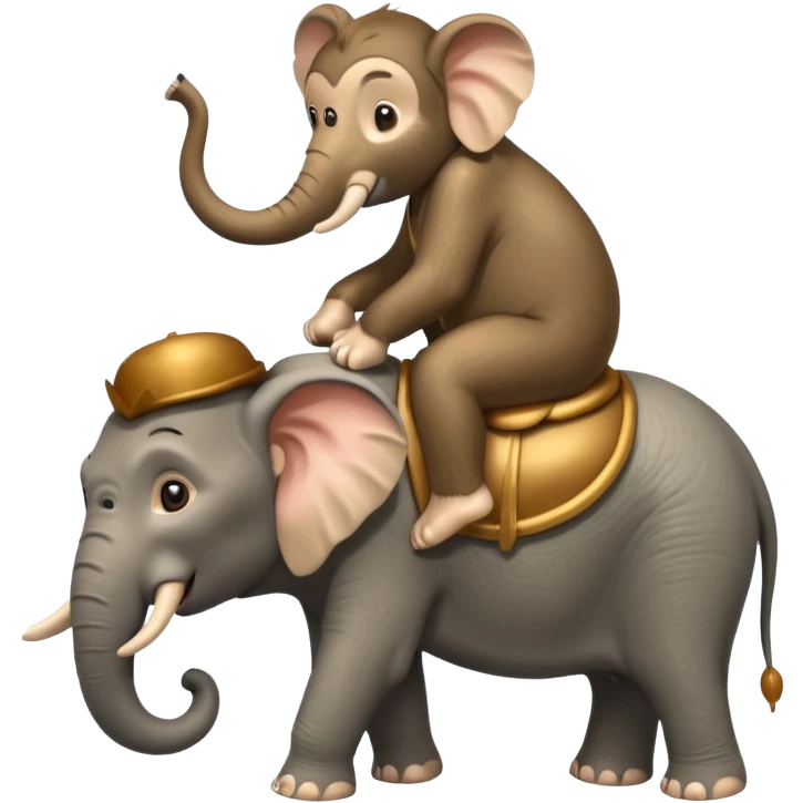 Elephant on monkey  emoji