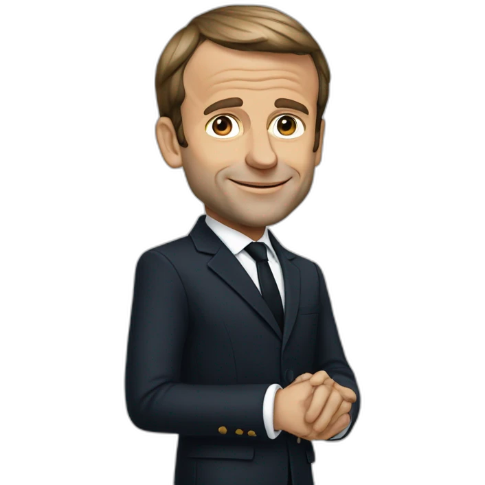 emmanuel macron with style pop emoji