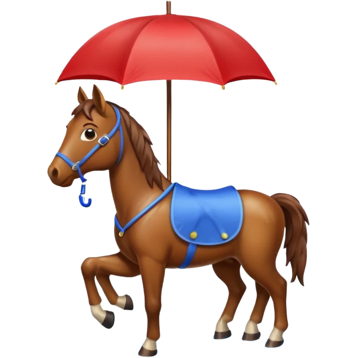horse with umbrella emoji