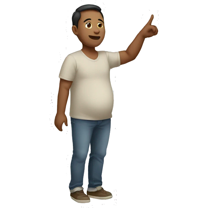 pregnant man pointing to the right emoji