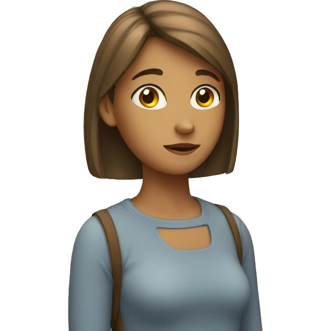 girl thinking about a question emoji