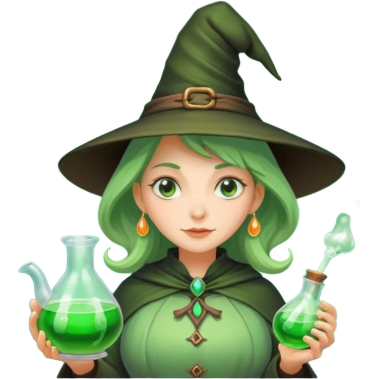 green witch cooking potion emoji