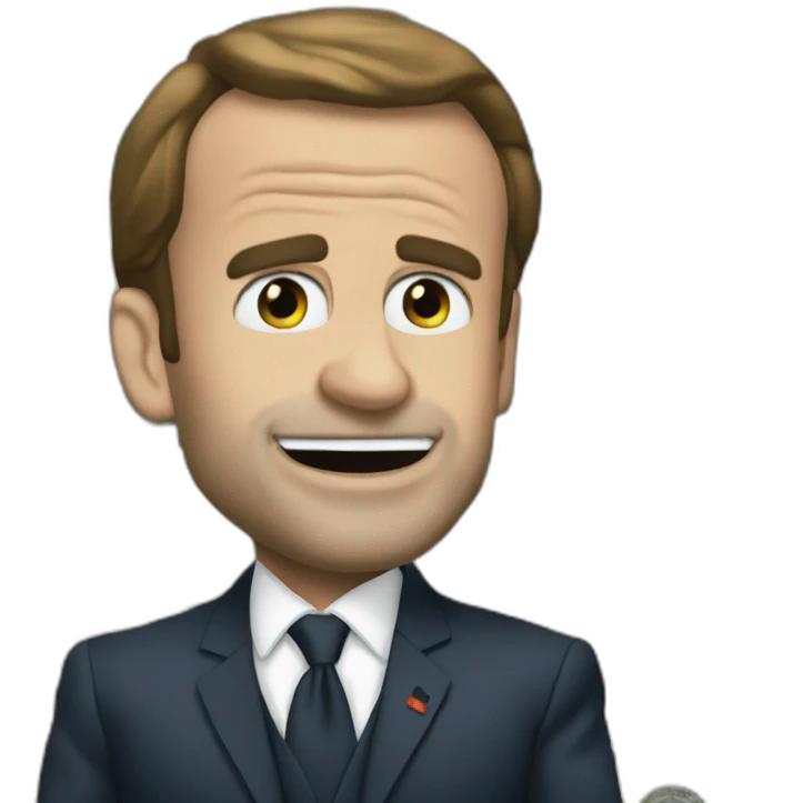 greedy macron money emoji
