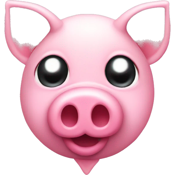 Pink heart with a piggy nose emoji