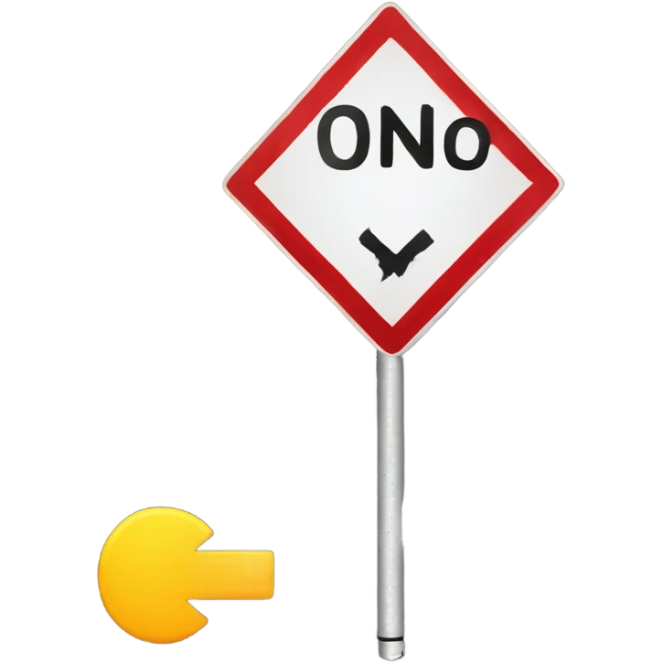 A "No Trespassing" sign on a road emoji