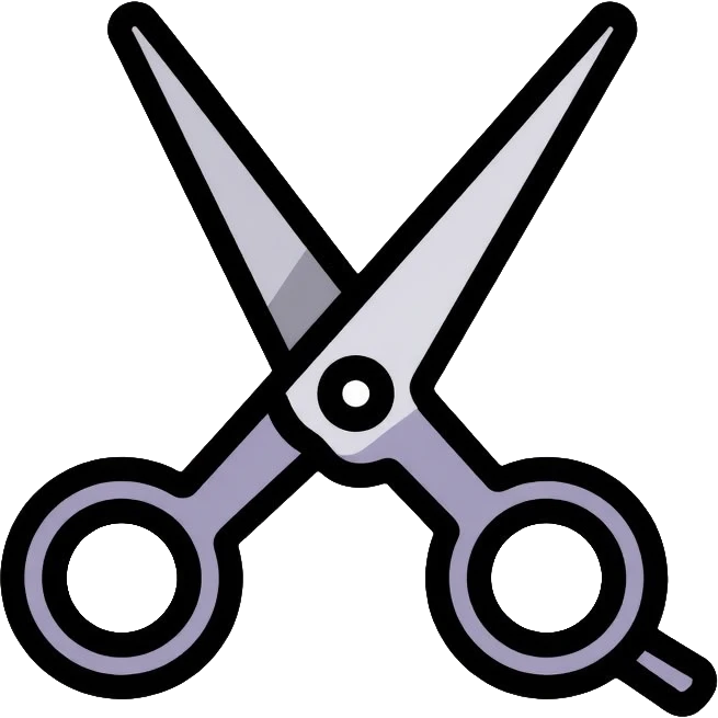 scissors cutting sheet of paper emoji