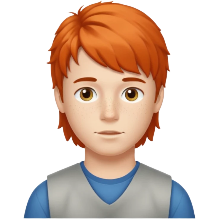 Boy with mullet hair cut  emoji