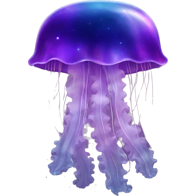 Galaxy colored jellyfish emoji
