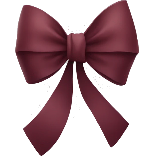burgundy bow  emoji