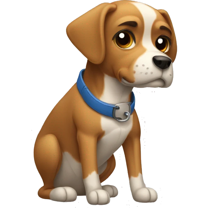 Dog ready to box  emoji
