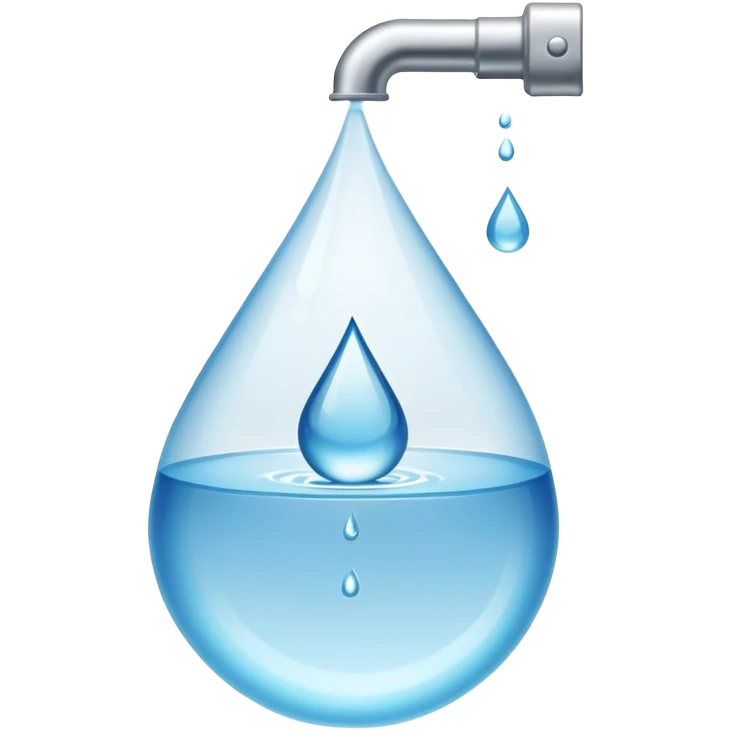 water droplet with a prohibition sign emoji