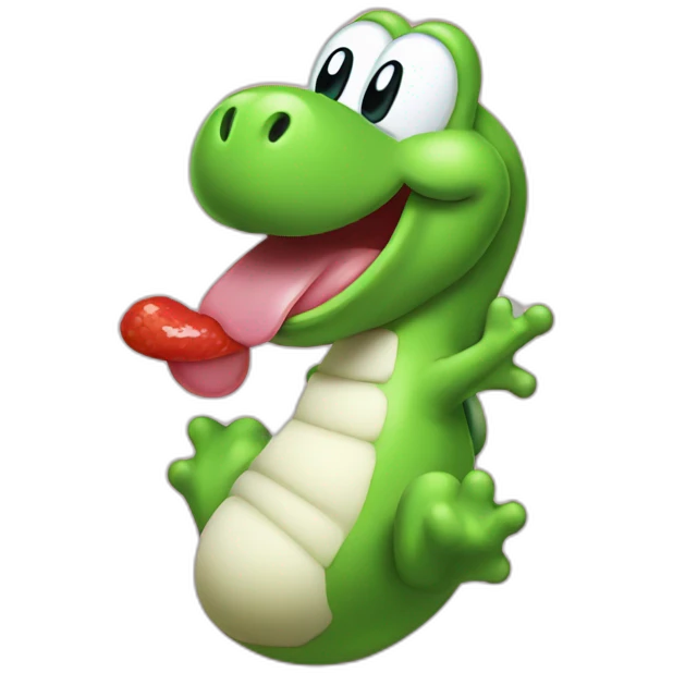 Yoshi tongue emoji