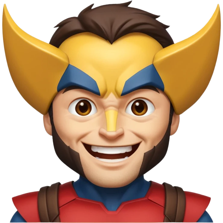 Wolverine is laughing  emoji