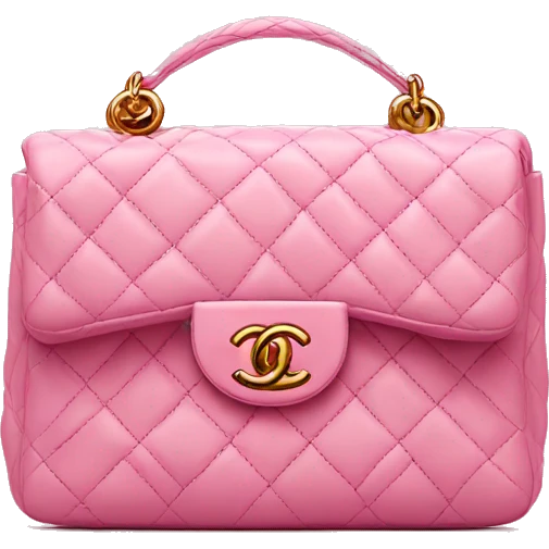 Cutie pink Chanel bag small emoji