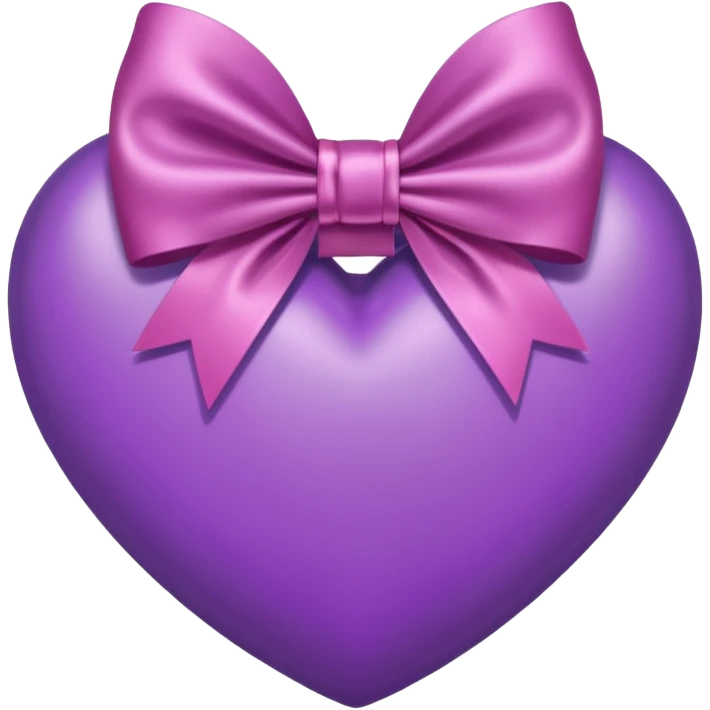 purple heart with a bow emoji