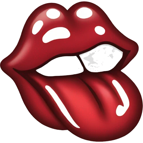 Rolling Stones tongue logo emoji