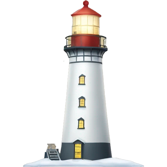 Lighthouse at Christmas emoji