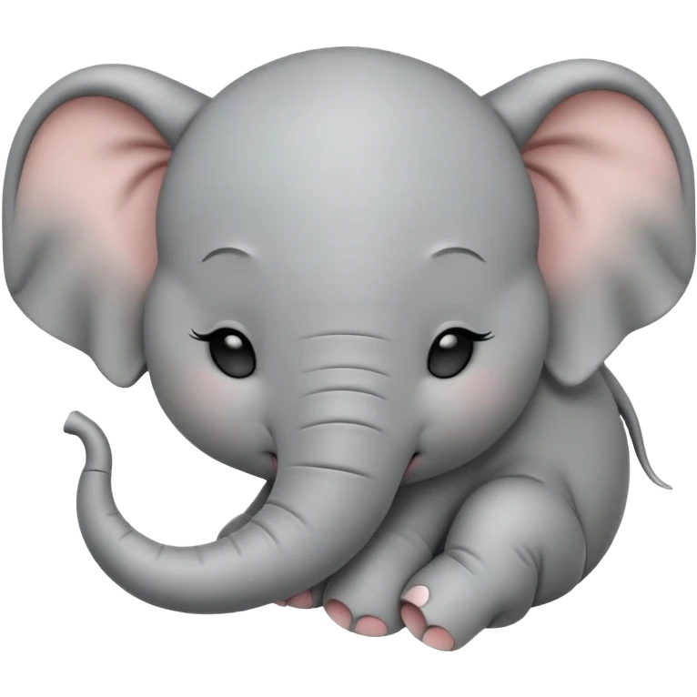 meme-worthy-cute-sleeping-baby-elephant-portrait-emoji,-head-resting-peacefully-with-a-contented-smile,-showcasing-a-delightfully-tiny-build-and-a-luxuriously-soft-gray-hide,-eyes-shut-in-a-serene,-restful-nap,-simplified emoji