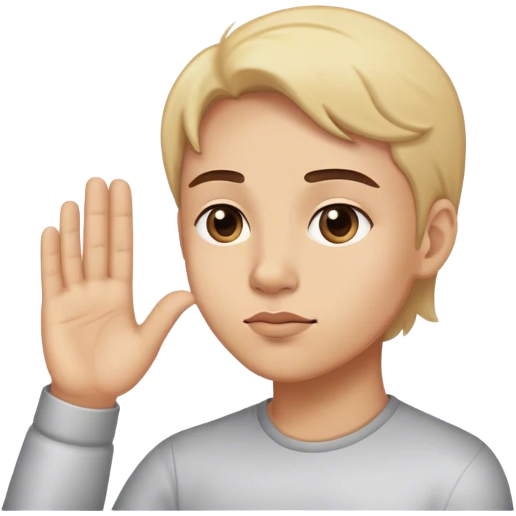 side eye with a hand up emoji