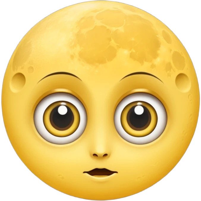 Moon with big eyes emoji