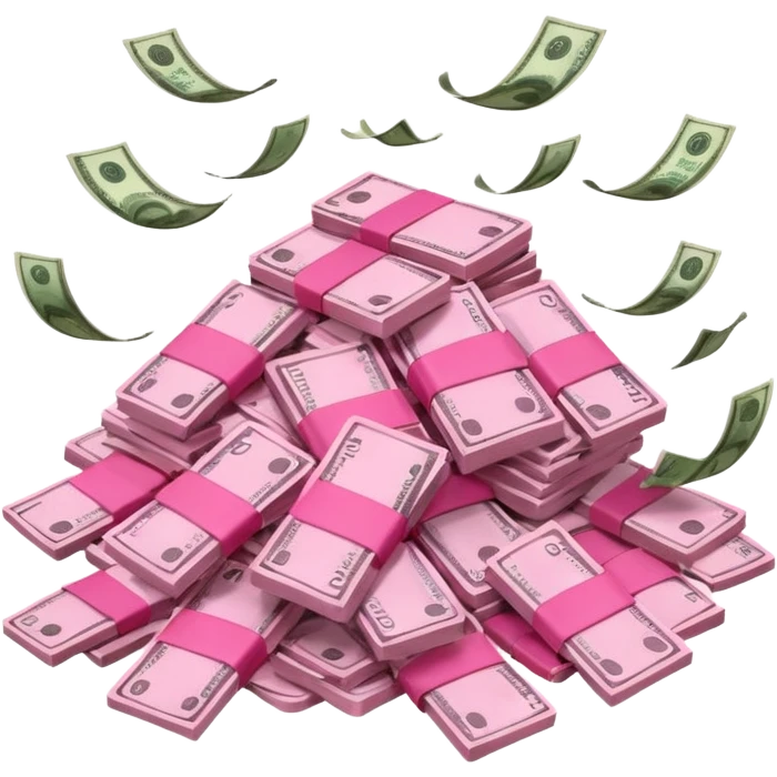 pink money flying  emoji
