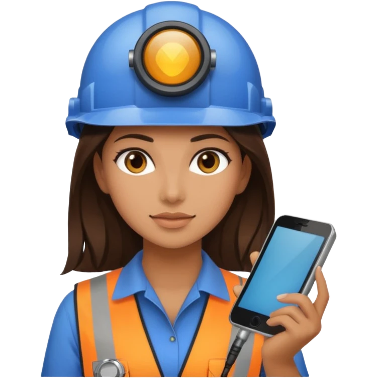 opérateur contrôle non destructif féminin brune emoji