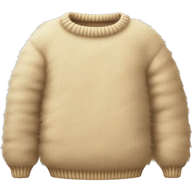 Beige fluffy sweater emoji
