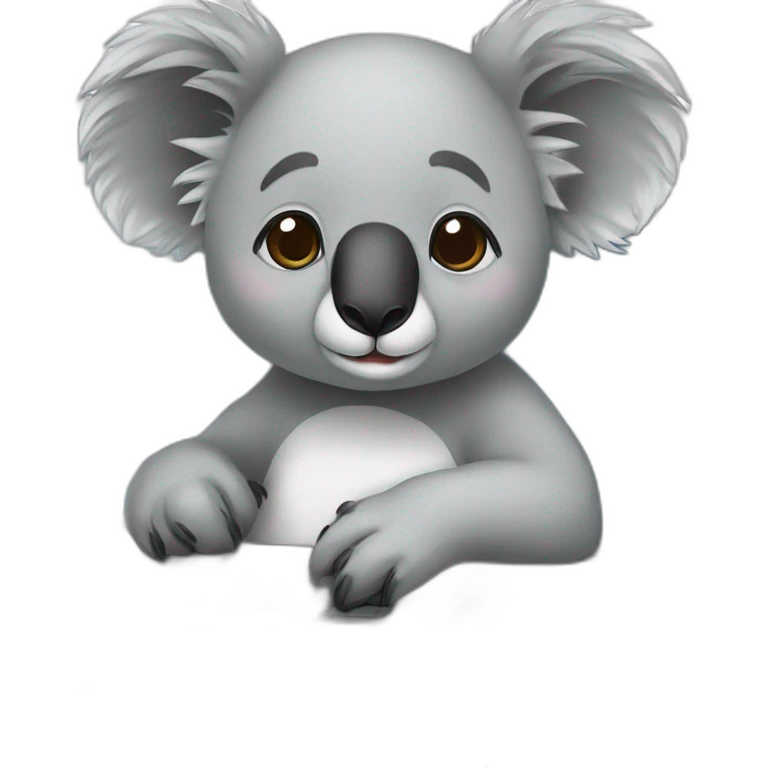 Koala Bear at computer emoji
