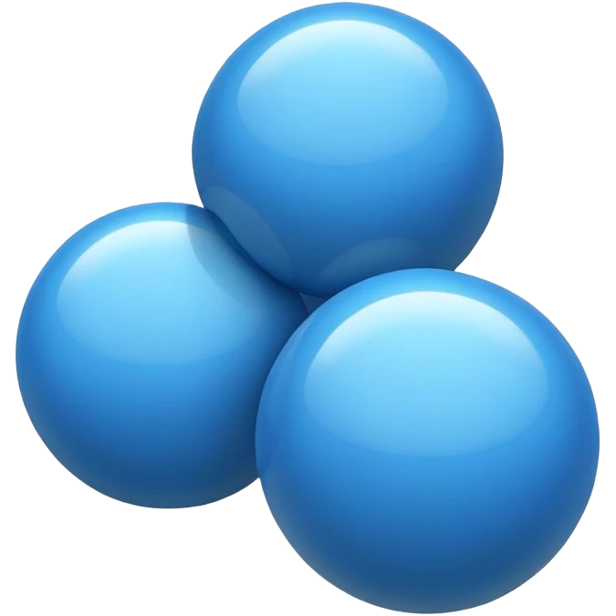 Make two blue balls sitting next to each other attached emoji