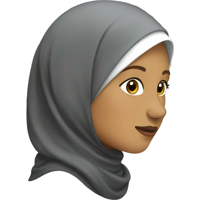 Women in hijab side view emoji