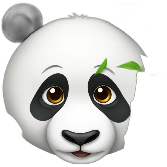 Panda eating bamboo  emoji