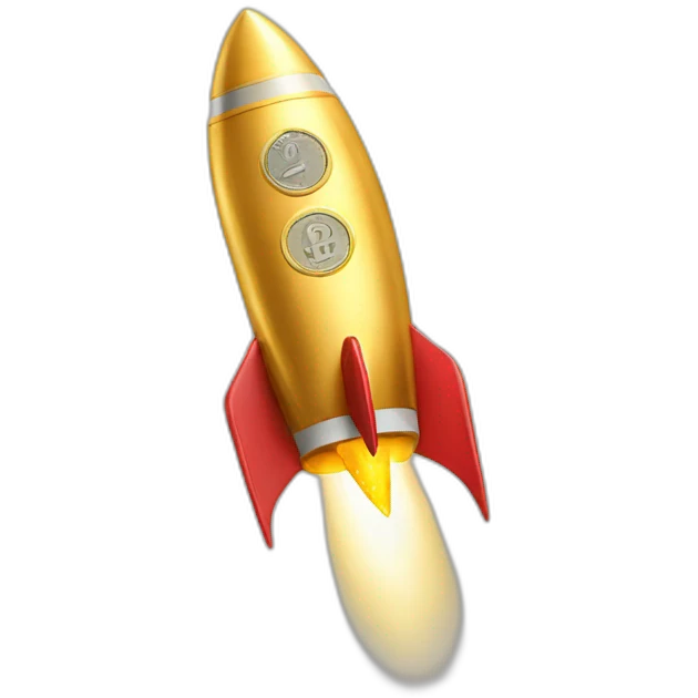gold coin rocket emoji