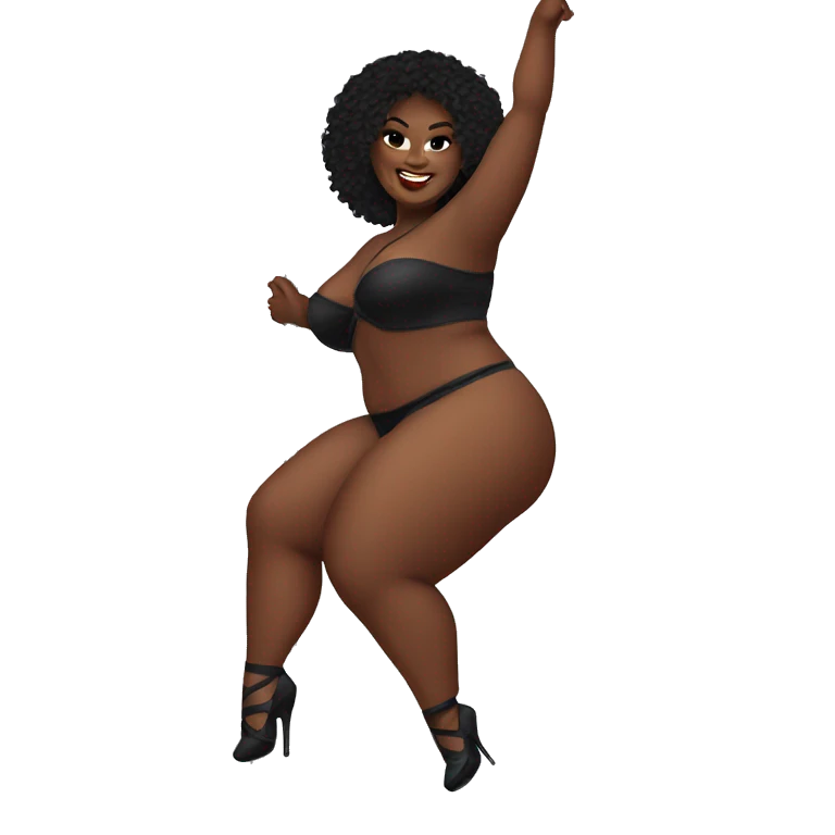 Plus size pole dancer emoji