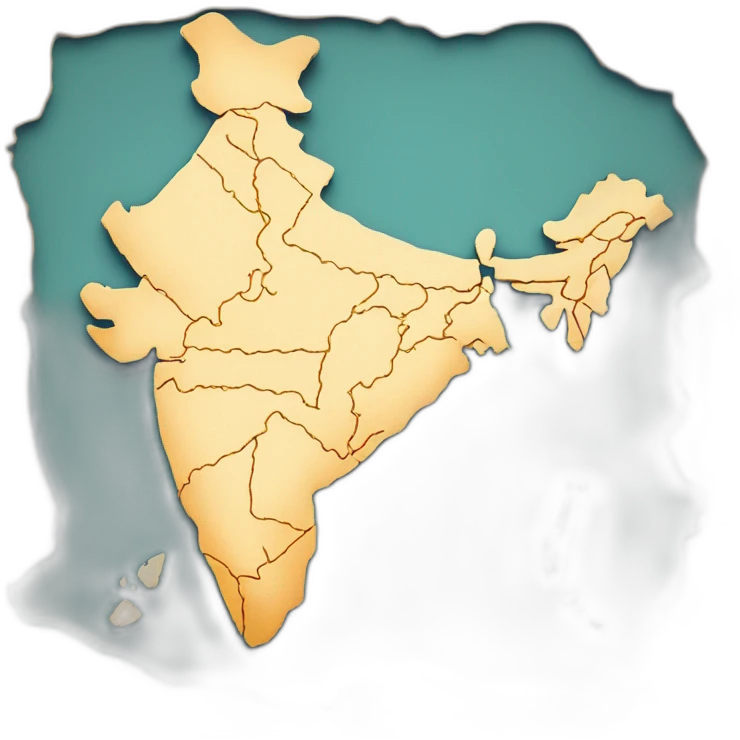 map showing undivided india emoji