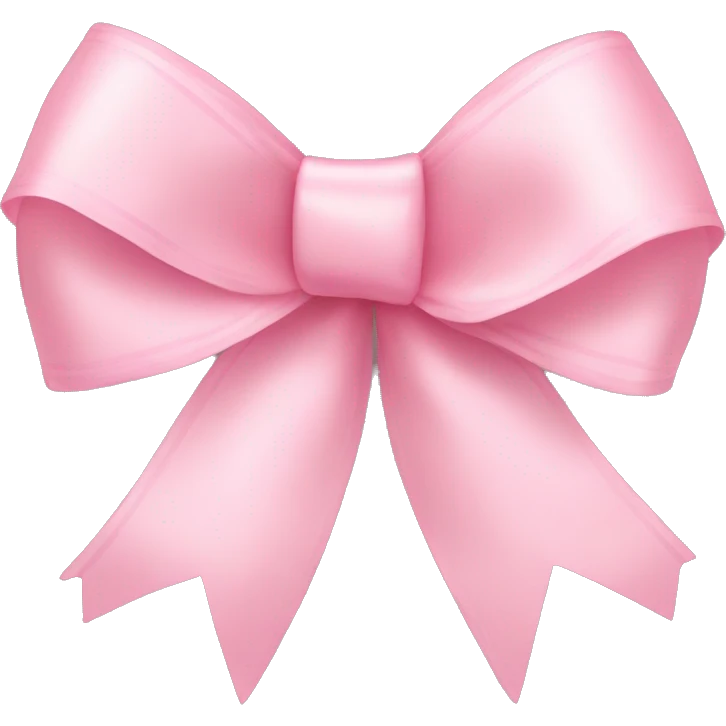light pink ribbon bow emoji