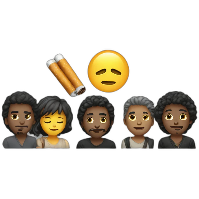 cool cigarette friend group emoji