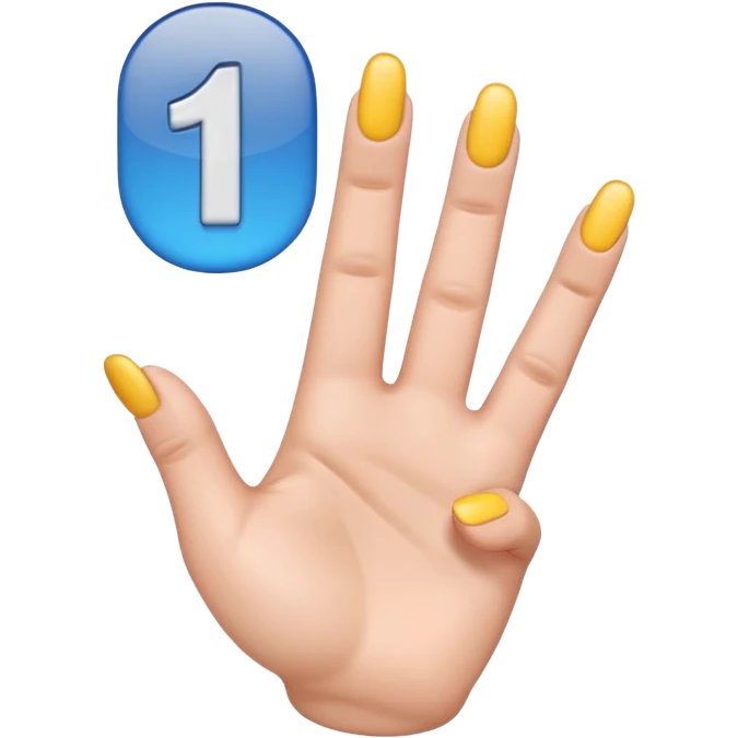 Please create a 3D emoji that shows the number 1 using fingers. I’d like it to resemble the iPhone emoji style! emoji