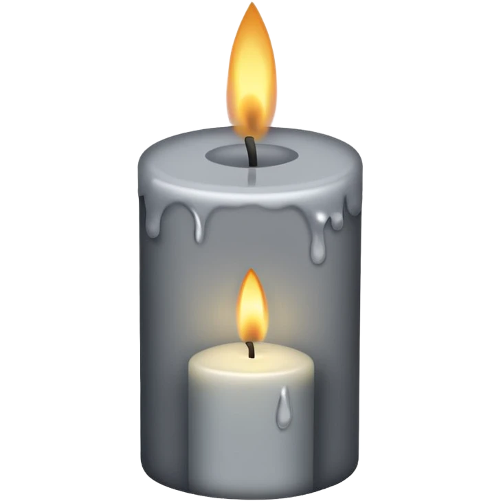 glitter gray candle emoji
