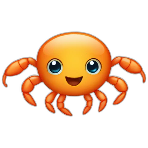 a cute shrimp looking like an scientific expert emoji