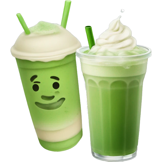 Iced matcha latte  emoji