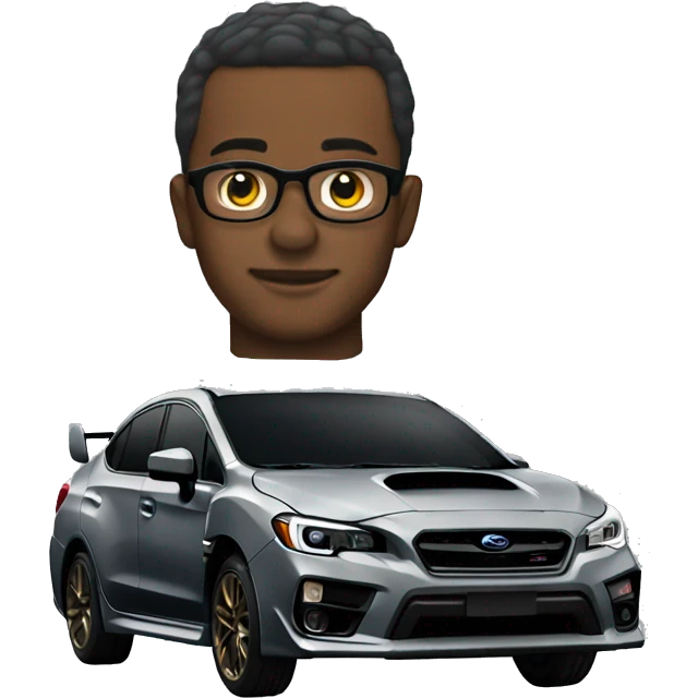 One black Subaru WRX  emoji