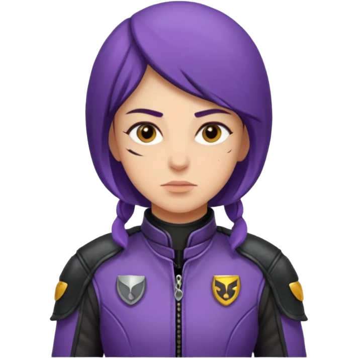 Violet Sorengil from the book The Fourth Wing, Traces of a Fighting Ashjad emoji